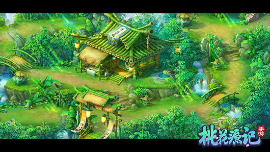 有四处布满了竹林,形成一片茫茫竹海.